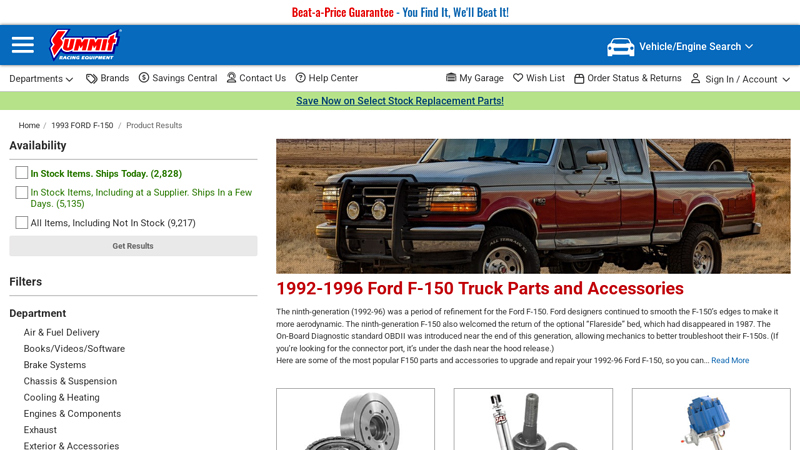 1992 1996 ford f 150 parts