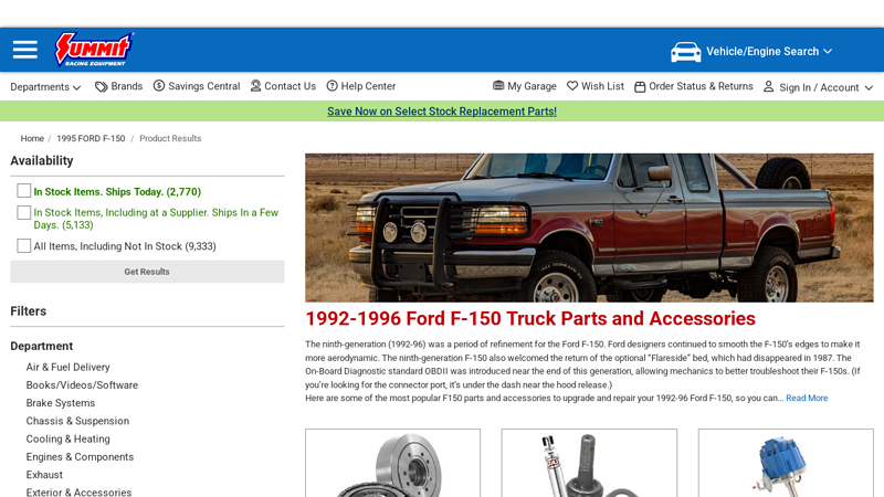 1992 95 ford f150 parts