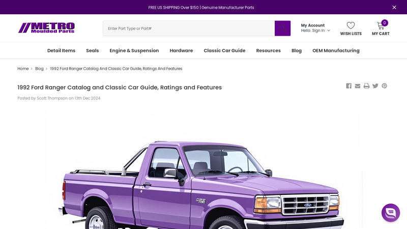 1992 Ford Ranger Catalog and Classic Car Guide, Ratings and ... 92 ford ranger parts