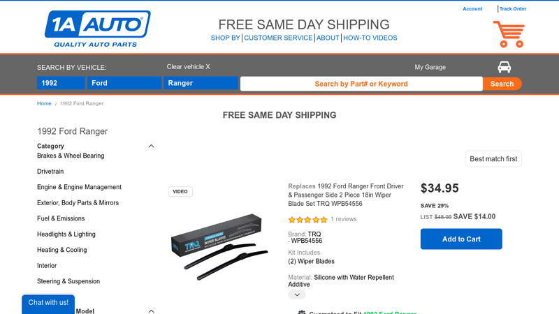 1992 Ford Ranger Parts 92 ford ranger parts