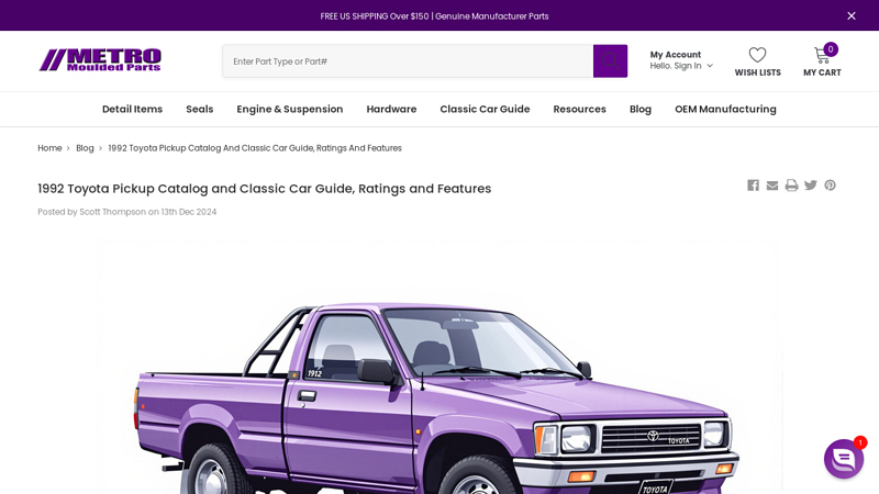 1992 Toyota Pickup Catalog and Classic Car Guide, Ratings and ... 1992 toyota truck parts