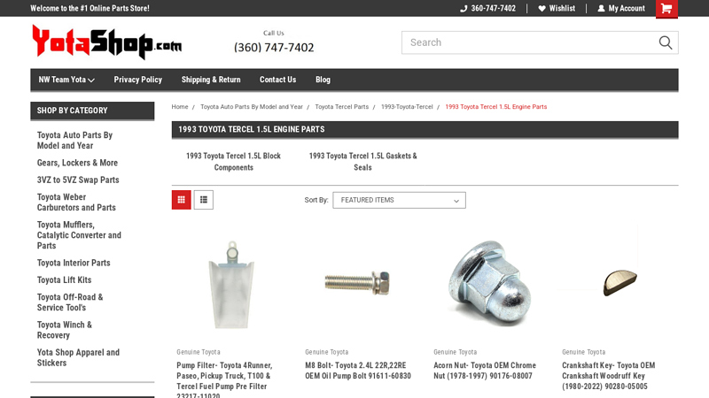 1993 Toyota Tercel 1.5L Engine Parts 1993 toyota pickup truck parts