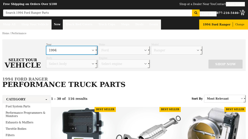 1994 Ford Ranger Performance Truck Parts 1994 ford ranger parts