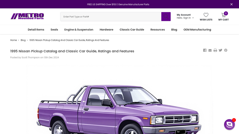 1995 Nissan Pickup Catalog and Classic Car Guide, Ratings and ... 1995 nissan truck parts