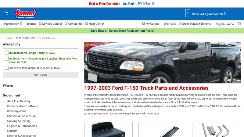1997 97 ford f150 parts