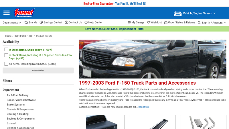 1997 02 ford f150 parts