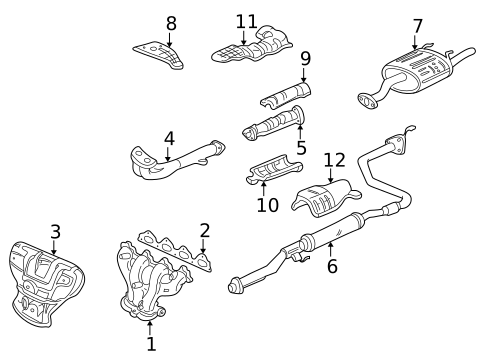 1998 Honda Civic Exhaust Parts guide