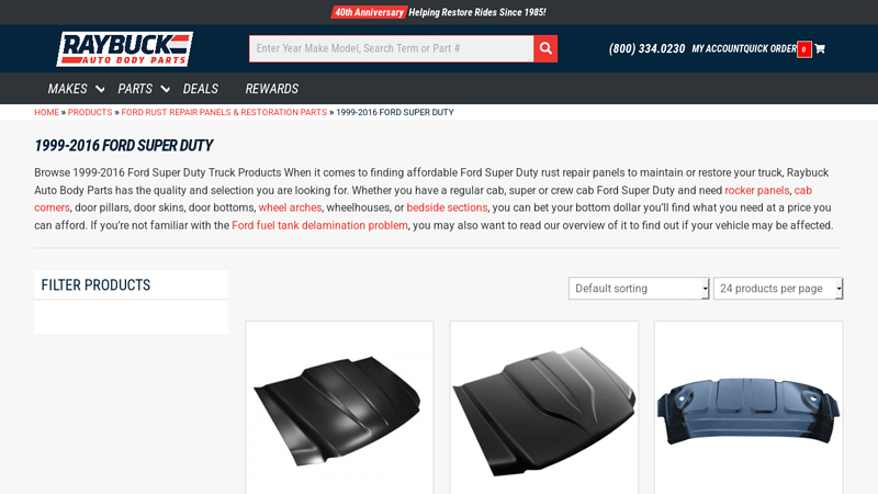 1999-2016 Ford Super Duty Repair Panels ford truck auto body parts