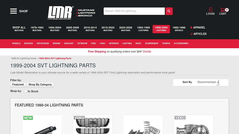 1999 ford lightning parts