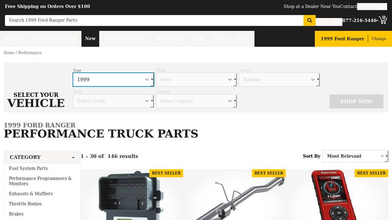 1999 Ford Ranger Performance Truck Parts 1999 ford ranger parts