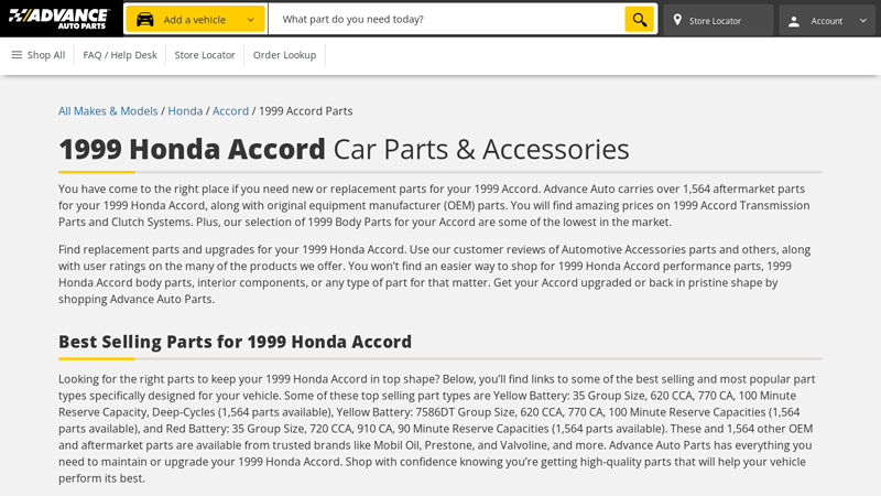1999 Honda Accord Car Parts honda accord 1999 car parts