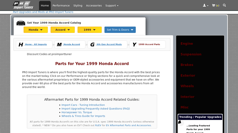 1999 Honda Accord Parts Source honda accord 1999 car parts
