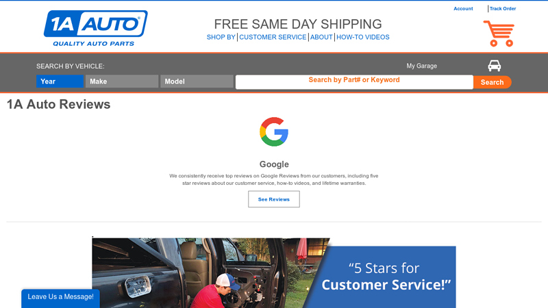 1A Auto Reviews 1a auto parts review