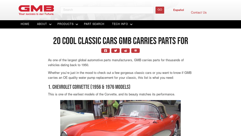 20 Cool Classic Cars GMB Carries Parts For clasic car parts