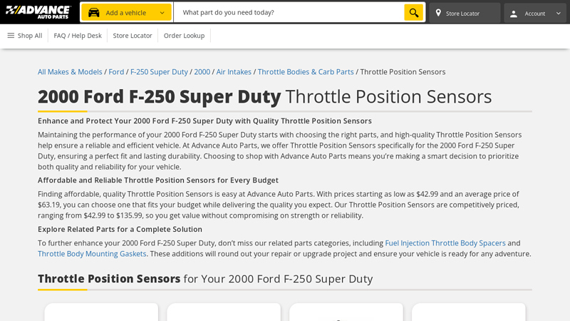 2000 Ford F advance auto parts valdosta ga