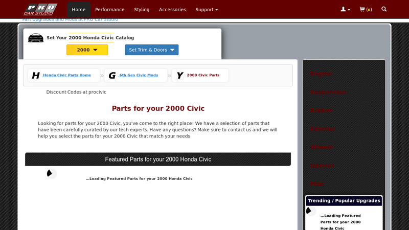 2000 Honda Civic 2000 honda civic exhaust parts