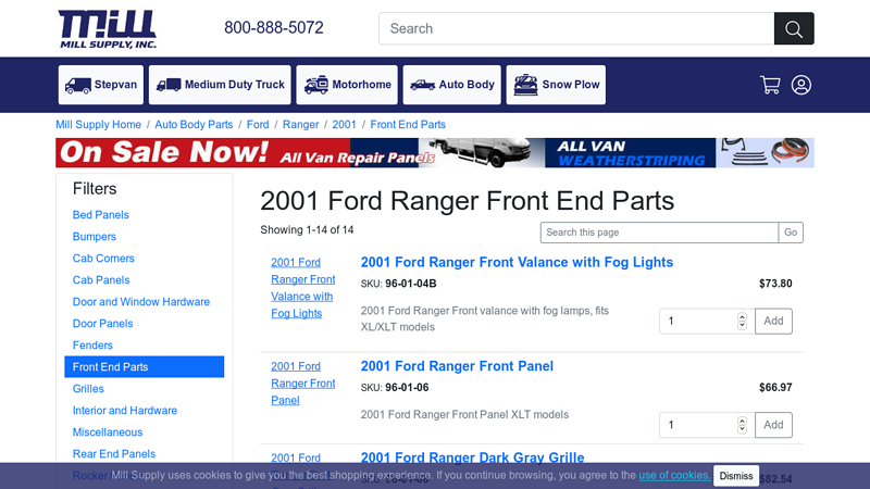 2001 Ford Ranger Front End Parts 2001 ford ranger parts