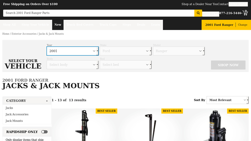 2001 Ford Ranger Jacks & Jacks Mounts 2001 ford ranger jack parts list