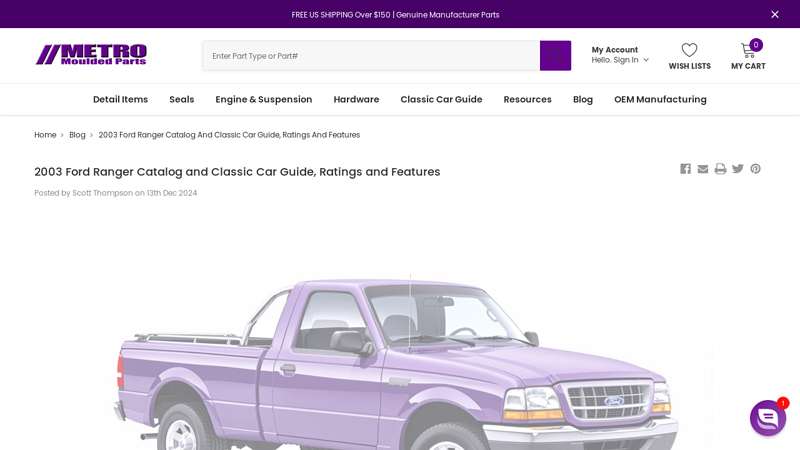 2003 Ford Ranger Catalog and Classic Car Guide, Ratings and ... 2003 ford ranger parts