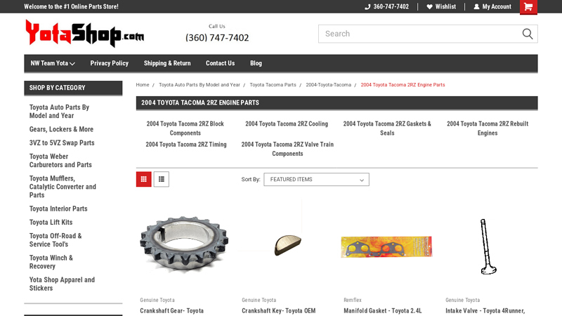 2004 Toyota Tacoma 2RZ Engine Parts 2004 toyota tacoma parts