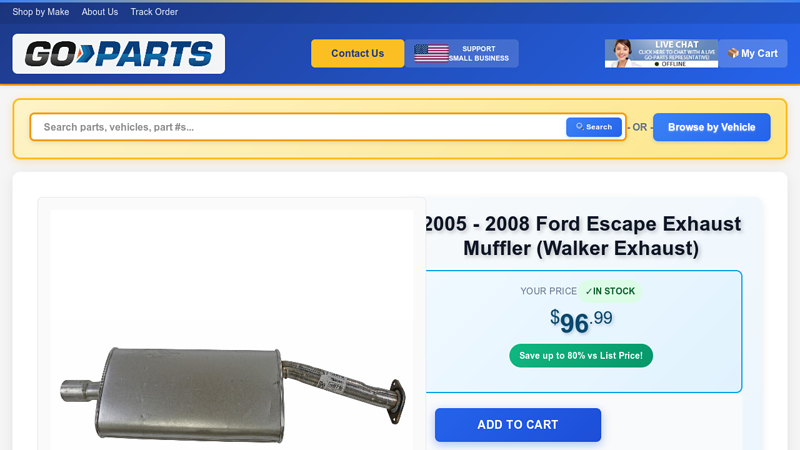 2005 2008 ford escape exhaust parts