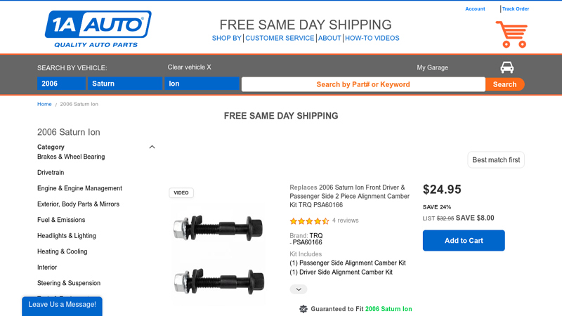 2006 Saturn Ion Parts 2006 saturn ion aftermarket car parts