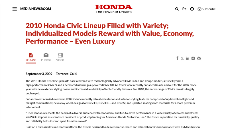 2010 Honda Civic Lineup 2010 honda civic parts