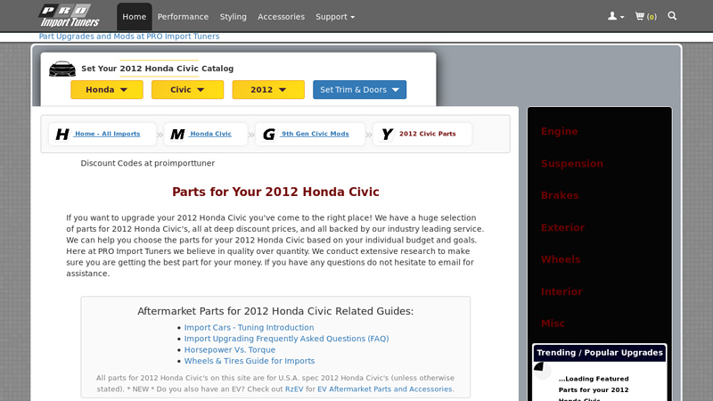 2012 Honda Civic Parts Source 2012 honda civic after market parts