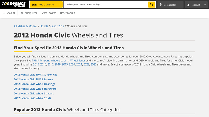 2012 Honda Civic Wheels and Tires 2012 honda civic aftermarket wheel parts