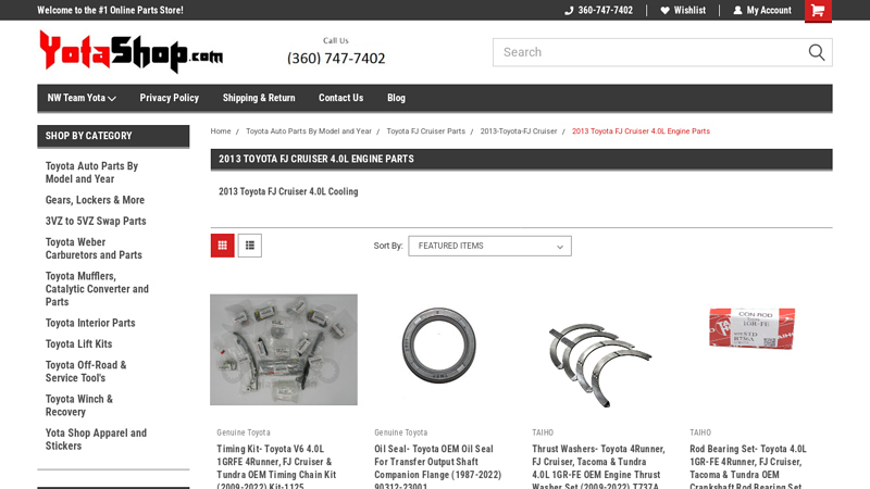 2013 Toyota FJ Cruiser 4.0L Engine Parts fj cruiser auto parts