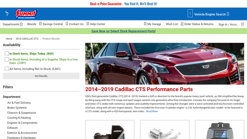 2014 cadillac cts auto parts