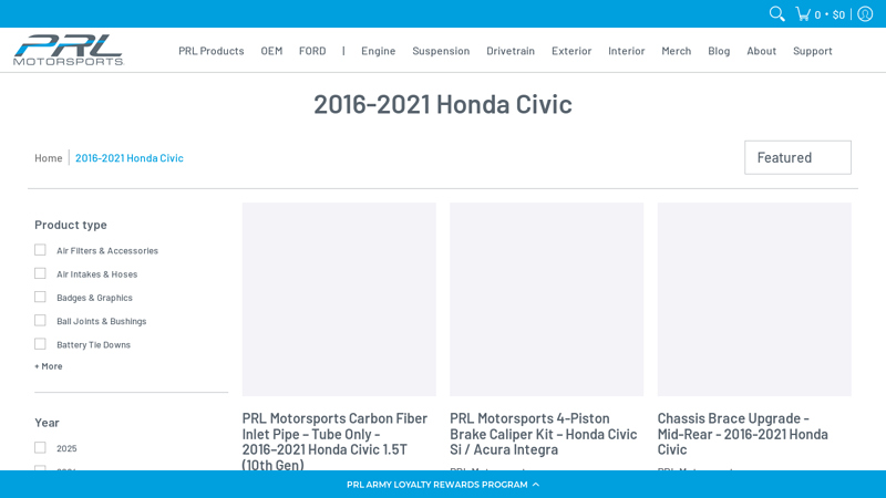 2016 honda civic aftermarket parts