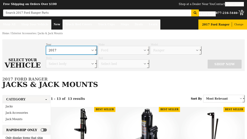 2017 Ford Ranger Jacks & Jacks Mounts ford ranger jack parts list