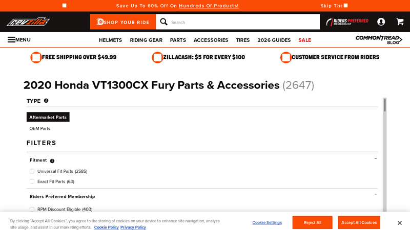 2020 Honda VT1300CX Fury Parts & Accessories honda fury parts