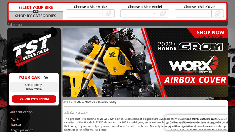 2022-2024 Honda Grom MSX125 Product List honda grom performance parts