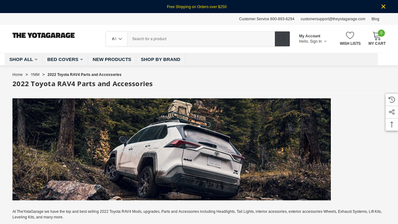 2022 Toyota RAV4 Parts and Accessories rav4 car parts