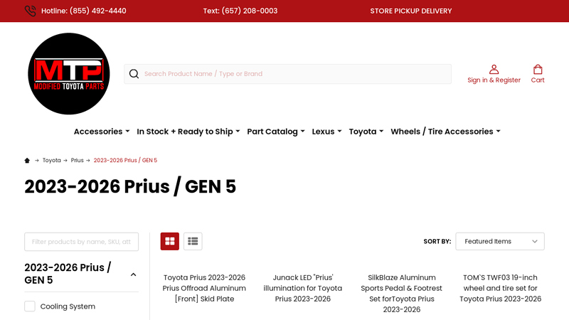 2023 2024 2025 Toyota Prius JDM Parts toyota prius parts