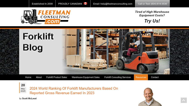 2024 Forklift Manufacturer Ranking by 2023 Gross Revenue fork truck parts