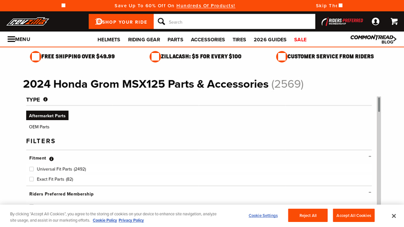 2024 Honda Grom MSX125 Parts & Accessories custom honda grom parts