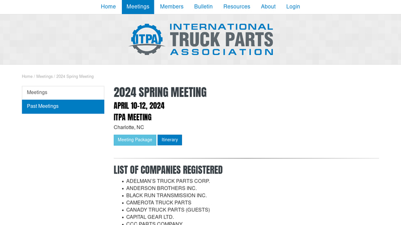 2024 Spring Meeting camerota truck parts