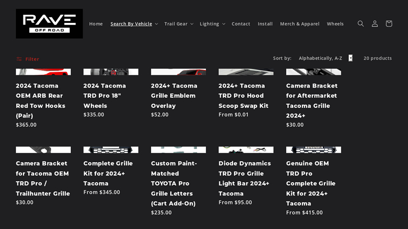 2024+ Tacoma TRD Pro Parts 2024 toyota tacoma parts