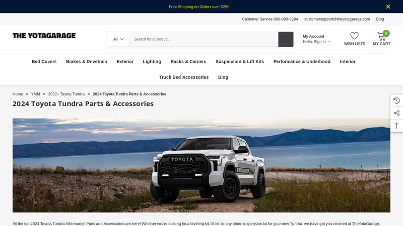 2024 Toyota Tundra Parts & Accessories toyota tundra car parts