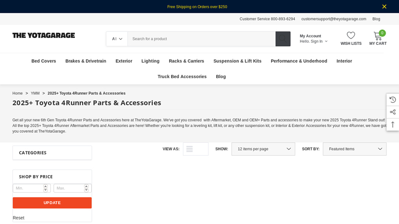 2025+ Toyota 4Runner Parts & Accessories toyota 4runner custom parts