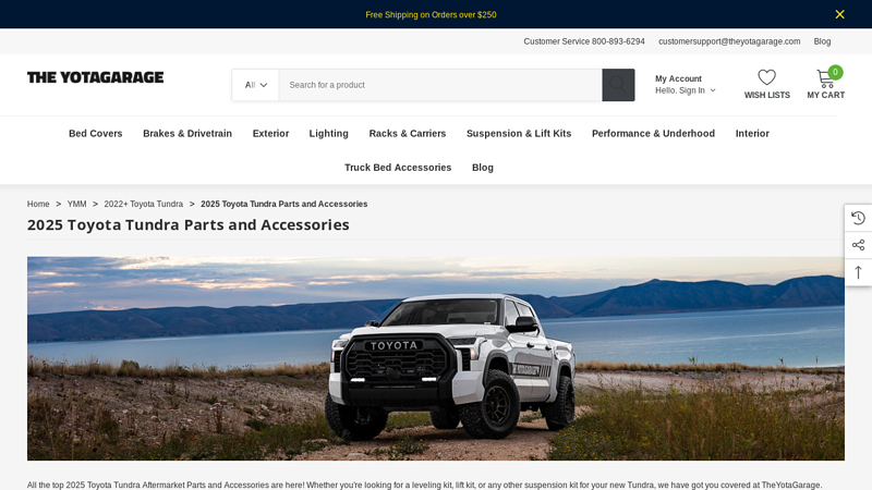 2025 Toyota Tundra Parts and Accessories toyota tundra auto parts