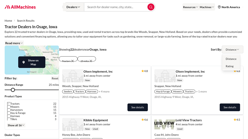 22 Tractor Dealers In Osage, Iowa fort atkinson tractor parts