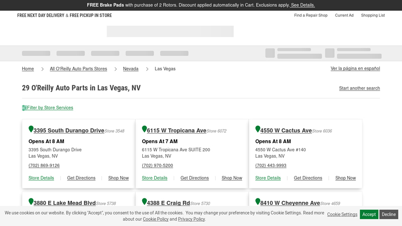 29 O'Reilly Auto Parts in Las Vegas, NV auto parts store las vegas