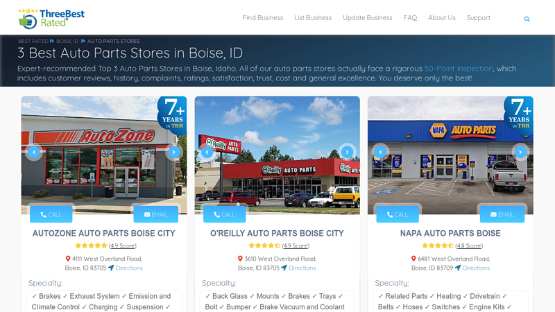 3  Auto Parts Stores in Boise, ID auto parts store boise