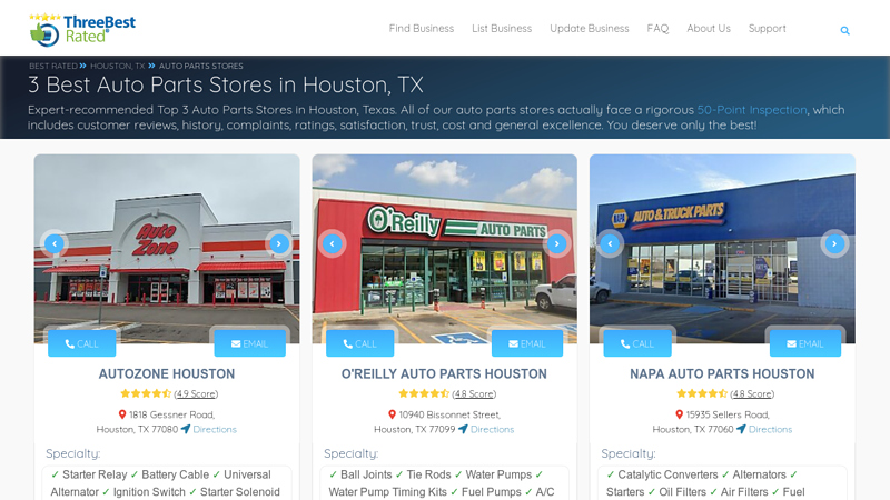 3  Auto Parts Stores in Houston, TX auto parts store houston