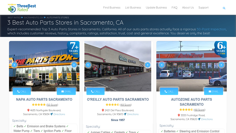 3  Auto Parts Stores in Sacramento, CA auto parts store sacramento