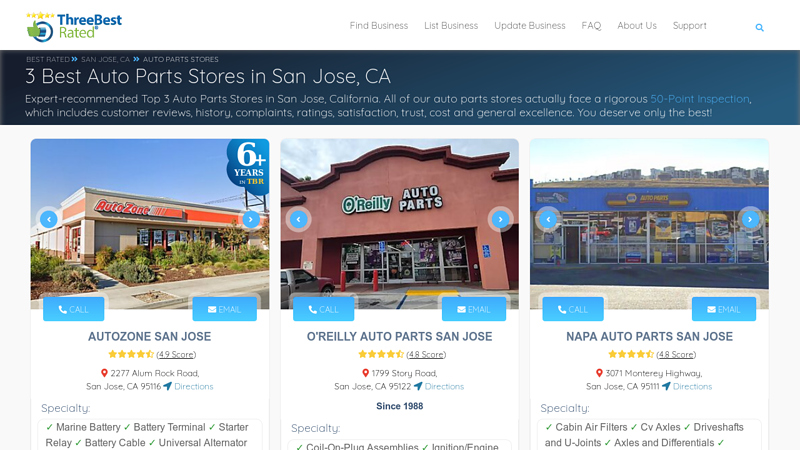 3  Auto Parts Stores in San Jose, CA napa auto parts store near me